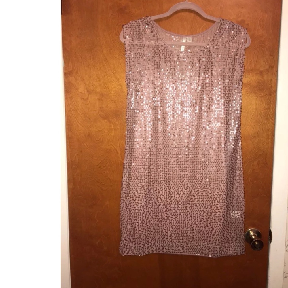 SOLD Midnight Dusty Rose Sequins Dress Size 2